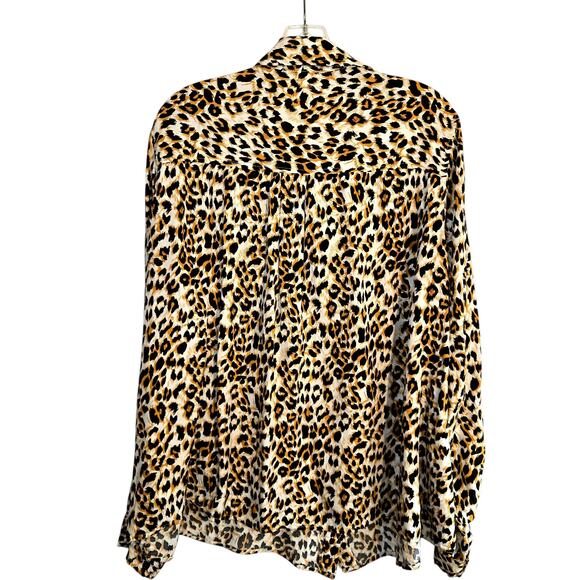 Fashion Nova 3X Cheeta Print Women's Top Shirt Blouse Plus Size 22W 24W XXXL 3XL - Picture 5 of 6